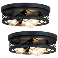 Xpehk 13 Inch Flush Mount Light Fixture 3Light Farmhouse Flush Mount Ceiling Light Hallway Light Fixtures Ceiling Light Fixture