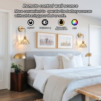 Slywise Battery Operated Wall Sconce Wireless Wall Sconces Set Of Two Battery Operated Rgb Color Changing Dimmable Battery Ope