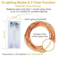 Innolife 6 Pack Led Fairy String Lights Battery Operated With Remote Control Timer 10 Ft 30 Led Copper Wire Twinkle Lights Fo