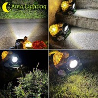 Sscdfdc Outdoor Garden Decor Statue Turtle Figurines Turtle With Solar Spot Lights Outdoor Waterproof For Patio Yard Lawn Porch