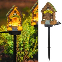 Dazzle Bright Fairy Garden House Glow In The Dark Fairy House 16 Fairy Cottage With Door And Solar Led Light Beautiful Mini