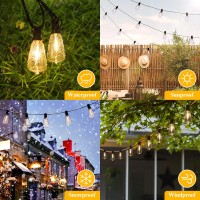 Brightever Outdoor String Lights 180Ft Patio Lights With 904 Dimmable St38 Shatterproof Led Bulbs Vintage Edison String Light