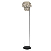 Solar Outdoor Floor Lamp - Cordless Outdoor Lamp - Solar Floor Lamp For Patio, Porch, Garden - Rattan Lights For Outside - Waterproof, Rechargeable, Weatherproof - Large-Sized Yard Lights