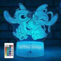 Zehaiylf Stitch Lamp Stitch Night Light Stitch Gifts Stitch Light With Remote Smart Touch Dimmable Lamp Childrens Day Gift