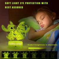 Zehaiylf Stitch Lamp Stitch Night Light Stitch Gifts Stitch Light With Remote Smart Touch Dimmable Lamp Childrens Day Gift