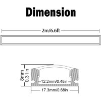 Starlandled 10Pack 2M66Ft Black Aluminum Channels For Led Strip Lights Led Profile U Track With Cover Diffuser And Complete