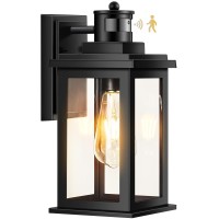 Vianis Outdoor Motion Sensor Light Black Exterior Lighting Fixtures Sconce Antirust Dusk To Dawn Outdoor Lighting Waterproof