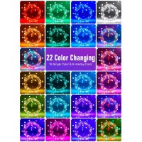 Minetom Fairy Lights Color Changing 22 Colors 33 Ft 100 Led String Lights With Remotetwinkle Fairy Lights Indoor With 12 Ligh