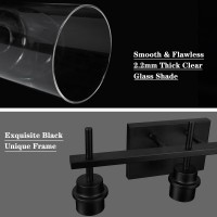 Dsmjfu Matte Black Bathroom Vanity Light 3 Light Bathroom Light Fixtures Over Mirror Modern Black Vanity Lighting Fixture With