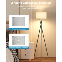 Lightdot Tripod Floor Lamp Modern Floor Lamp For Living Room Standing Lamp With Linen Shade E26 Bulb Included 66 Tall Floo