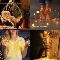 Ruichen Usb Plug In Fairy Lights Copper Wire 33 Ft 100 Led Starry String Lights With On/Off Switch, Warm White