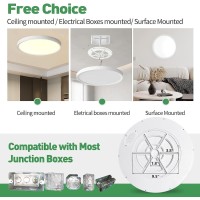 4Pk 158 Inch Led Flush Mount Ceiling Light 32W 3480Lm 3000K4000K6000K Cct Selectable Round Flat Panel Light Low Profile C