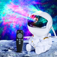 Burnnove Astronaut Galaxy Star Projector Starry Night Light - Starry Nebula Ceiling Projection Lamp With 8 Modes, Remote And 360 Adjustable, Gift For Kids Adults For Bedroom Decor Aesthetic