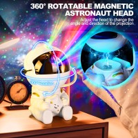 Burnnove Astronaut Galaxy Star Projector Starry Night Light - Starry Nebula Ceiling Projection Lamp With 8 Modes, Remote And 360 Adjustable, Gift For Kids Adults For Bedroom Decor Aesthetic