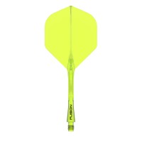 Winmau Fusion Fluoro Yellow Medium Intergrated Dart Flight And Shaft System - 1 Set Per Pack (3 Flights And Shafts In Total)