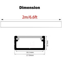 Starlandled Black Aluminum Channel 10Pack 6.6Ft/2M For 16Mm Wide Strip, Aluminum Profile With Complete Mounting Accessories Led Strip Light, Perfectly Suit For 16Mm Lightstrip