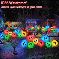 Upgraded 2Pack Solar Halloween Garden Stake Lights For Halloween Decorationssolar Nightmare Christmas Outdoor Waterproof Swayi