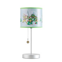 Idea Nuova Teenage Mutant Ninja Turtle Mutant Mayhem Stick Table Kids Lamp With Pull Chain Themed Printed Decorative Shade