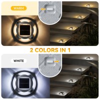 Agptek Solar Driveway Lights 4 Pack 2 Colors In 1 Outdoor Solar Deck Dock Marine Waterproof Led Driveway Marker Security Lights