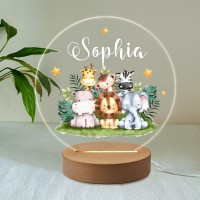 Edsg Personalised Night Light Gifts For Christmas Birthday Acrylic Baby Night Light With Any Name Custom 7 Colors Night Lamp Gif