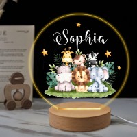 Edsg Personalised Night Light Gifts For Christmas Birthday Acrylic Baby Night Light With Any Name Custom 7 Colors Night Lamp Gif