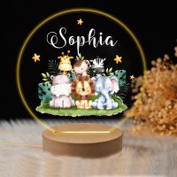 Edsg Personalised Night Light Gifts For Christmas Birthday Acrylic Baby Night Light With Any Name Custom 7 Colors Night Lamp Gif