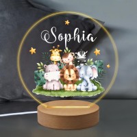 Edsg Personalised Night Light Gifts For Christmas Birthday Acrylic Baby Night Light With Any Name Custom 7 Colors Night Lamp Gif