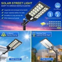 Cedio Solar Street Lights Outdoor Solar Parking Lot Lights 4800W Led Solar Street Light Dusk To Dawn Waterproof Commercial Sol