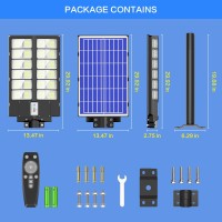 Cedio Solar Street Lights Outdoor Solar Parking Lot Lights 4800W Led Solar Street Light Dusk To Dawn Waterproof Commercial Sol