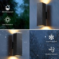 Shimr Dusk To Dawn Porch Light Matte Black Square Outdoor Wall Sconce Waterproof Bulb Includes Aluminum Modern Outdoor Lightin