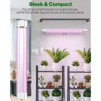 Sunco 2Ft Grow Light Led 20W Full Spectrum For Seed Starting Seedling Indoor Plants Plug In Suspended Fixture Link Up To