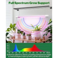 Sunco 2Ft Grow Light Led 20W Full Spectrum For Seed Starting Seedling Indoor Plants Plug In Suspended Fixture Link Up To