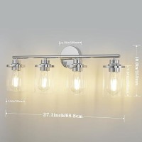 Porphyions Bathroom Light Fixtures Vanity Lights Chrome Bathroom Lights Over Mirror Chrome Vanity Light For Bathroom 31Chrome