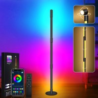 Yeewhale Floor Lamp Rgbw Color Led Floor Lamp Room Reading Lamps App Control 360 Adjustable Standing Tall Lamp For Living Room