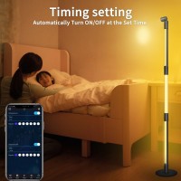 Yeewhale 3 Section 360Rotating Floor Lamps Rgbwarm White Led Floor Lamp Music Synchronization Remoteapp Control For Reading G