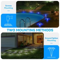 Agptek Solar Driveway Lights 4 Pack 2 Colors In 1 Outdoor Solar Deck Dock Marine Waterproof Led Driveway Marker Security Lights