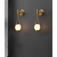 Glass Globe Wall Sconces Battery Operated Set Of 2,Usb Rechargeable Wall Lights Wihout Wiring,Wireless Remote Wall Lamp Fixture Indoor Decor Gold Brass For Living Room Bedroom Bathroom