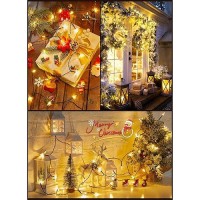 Battery Operated Christmas String Lights 8Ft 20 Led Mini Lights With Timer Christmas Tree Lights For Indoor Outdoor Bedroom We