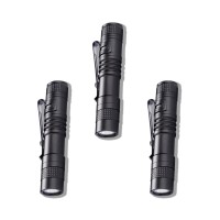 Cussity 3 Packs Led Pocket Pen Flashlight, Mini Small Pen Lights Pocket Flashlight With Clip, Waterproof Led Handheld Pen Flashlights For Outdoor/Camping/Work