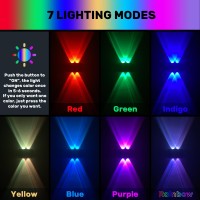 Wonyo 4Leds Multi-Color Solar Wall Lights, Up And Down Lighting Solar Outdoor Light Waterproof Ip65, Solar Fence Light For Yard Garden Garage Walkway Porch Pools Deck(4 Pack)