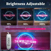 The World Is Yours Neon Sign Carved Planet The World Is Yours Led Neon Light Lamp For Wall Decor Light Up Signs For Office Wed