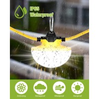 Yxl 130W 16000Lm Construction Lights String 100Ft Industrial Led String Work Lights Ip65 Waterproof 18Awg Wire 5000K Super Brig