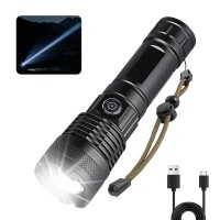 Yxqua Rechargeable Led Flashlights High Lumens 250000 Lumens Super Bright Tactical Flashlight Handheld Powerful Flashlights Fo