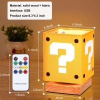 Nebtvra Question Block Night Light Bedside Lamp Desklamp For Kids Novelty Bedside Lamp Problem Block Light Night Light