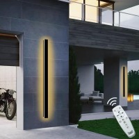 Gremlbuk 47In Modern Outdoor Wall Light Led Long Wall Lighting Exterior Light Fixture Ip65 Waterproof Wall Lamps 3000K6000K Di