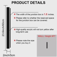 Gremlbuk 24 Inch Modern Outdoor Wall Light 30006000K Dimmable Outdoor Wall Sconce Ip65 Waterproof Long Wall Light With Remote C