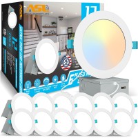 Allsmartlife 12Pack 4 Inch Led Recessed Light 5Cct Options 2700K5000K 11W75W 950Lm Dimmable Ultrathin Canless Led Recesse