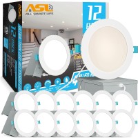 Allsmartlife 12Pack 4 Inch Led Recessed Light 4000K 11W75W 950Lm Dimmable Ultrathin Canless Led Recessed Ceiling Light High