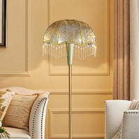 European Vintage Lamp Shade, Tassel Lampshade Victorian Fringe Lamp Shades Wall Light Decor Drum Lamp Shades Decorative Pendant Light Shade For Table Floor Lamps