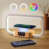 Aontess Bedside Table Lamp Wireless Charger Touch Nightstand Lamp With Usb Port Desk Lamp With Rgb Modern Led Light With Dimm